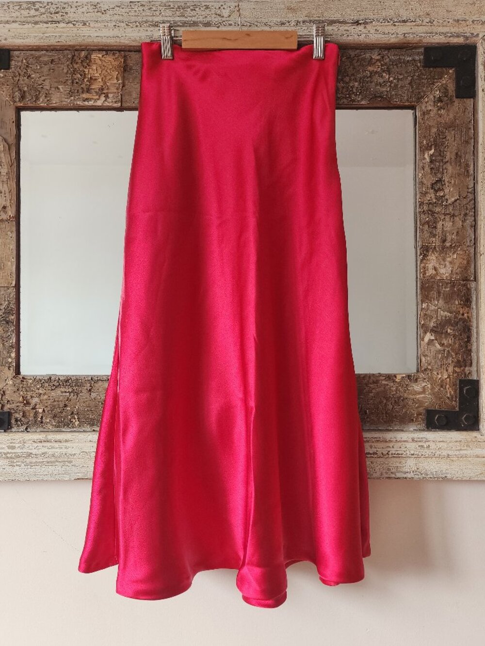 Zara  hot pink midi skirt